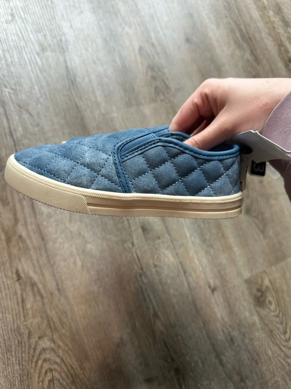 NWT OshKosh B'gosh Quilted Denim Blue Slip-On Moccasins for Kids